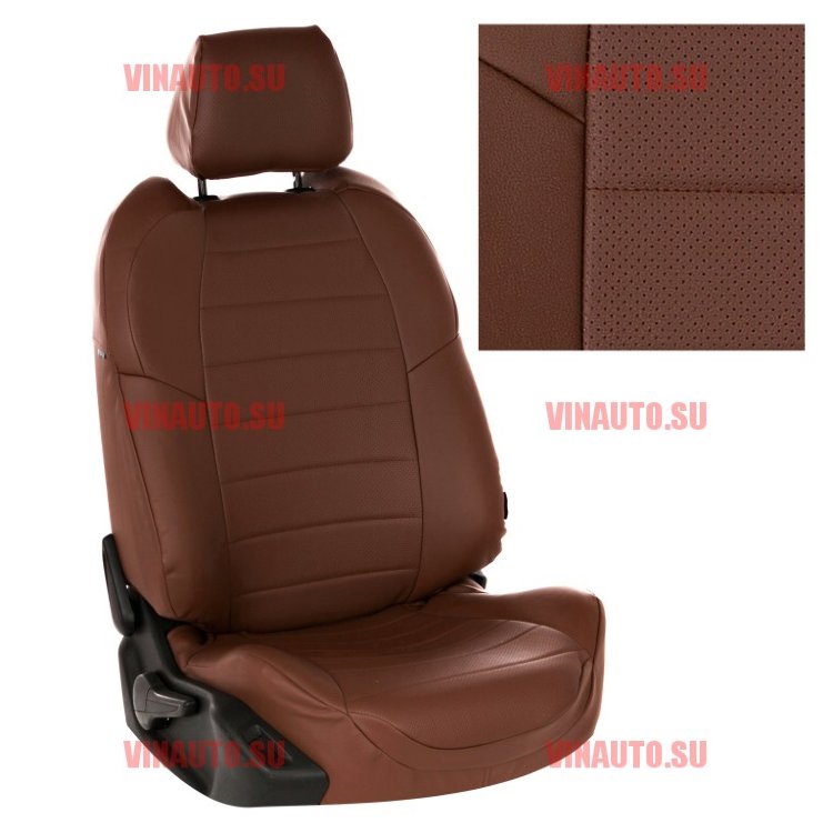 Авточехлы KIA-Rio 3 Sd 40\60 с 2011 (Аригон) тем.коричневый