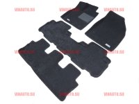Коврики салона текст.Toyota Highlander II 2013-> 7-местн. LINER 3D Lux с бортиком черные/ST7400551