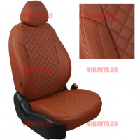 Авточехлы HYUNDAI-Solaris I sd/KIA-Rio III sd 40/60 2011- (Ромб) коричневый Авточехлы HYUNDAI-Solaris I sd/KIA-Rio III sd 40/60 2011- (Ромб) коричневый