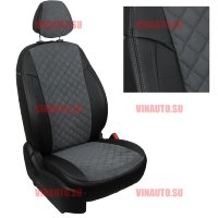 Авточехлы Chevrolet-NIVA с 2016-/Travel 2020- (Ромб-Алькантара) чер+сер