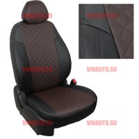 Авточехлы ВАЗ-Granta Sd/Hb/Datsun on-Do сплошная (Ромб) чер+шоколад