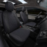 Авточехлы HAVAL F7/F7X с 2019- (Ромб) чер+синяя строчка