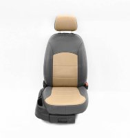 АВТОФРАНТ/Авточехлы VW - Polo Sd деленная 40\60 с 2010 (Аригон) сер+беж